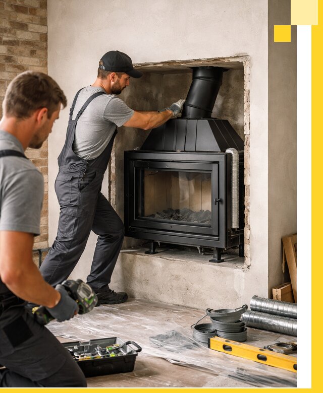 Установка каминных топок в Борзе: монтаж, подключение