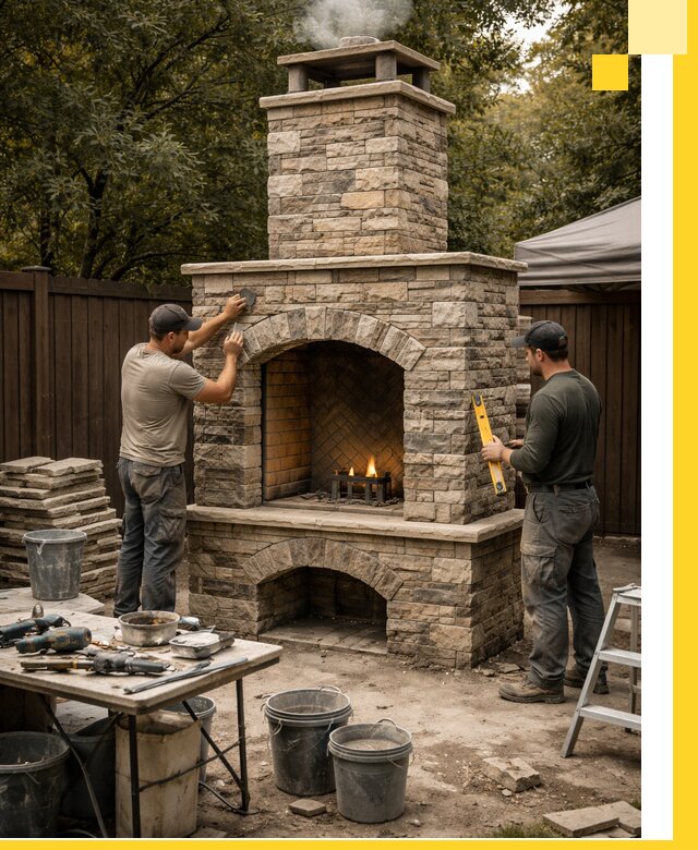 Проектирование и установка уличных каминов в Борзе