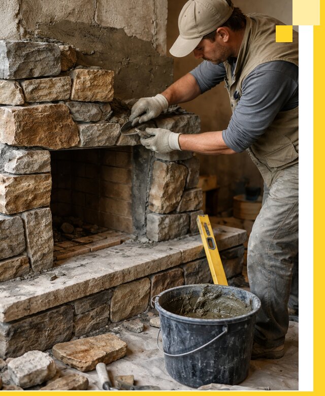 Изготовление и установка каменных каминов под ключ в Борзе