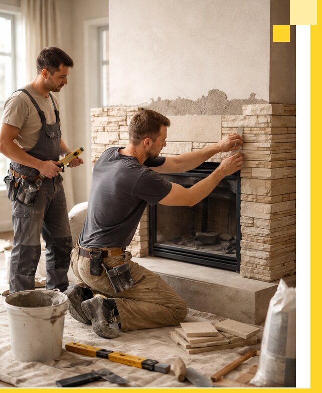 Установка и монтаж каминов для загородного дома в Борзе