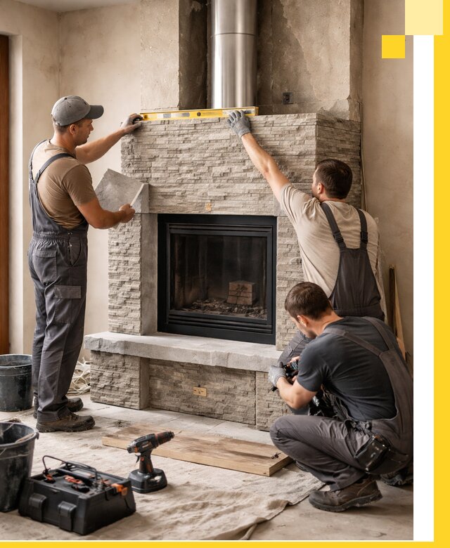 Профессиональный монтаж каминов под ключ в Борзе для дома