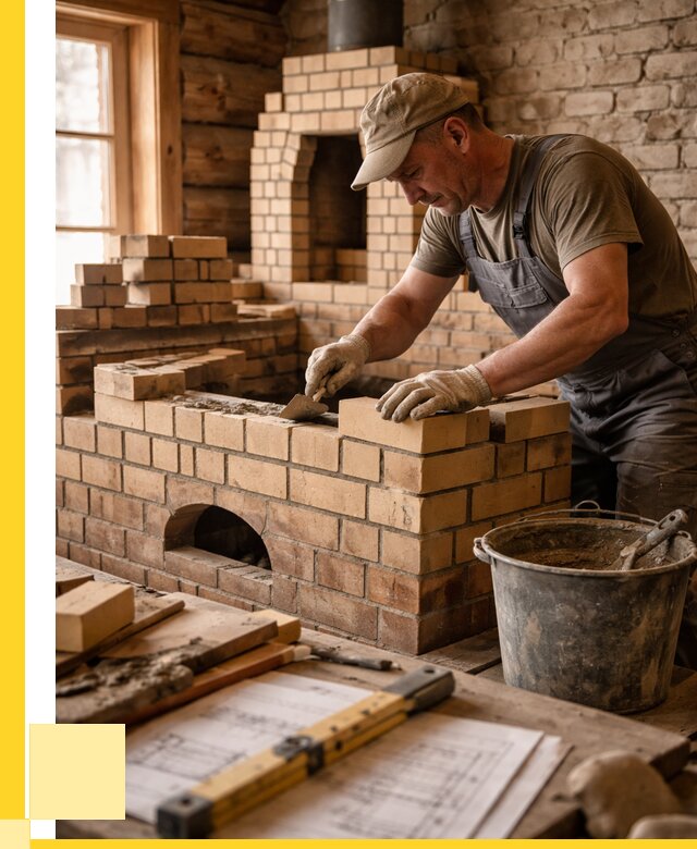 Кладка печей из кирпича в Борзе цены от 30903 р. - ЭриданБря