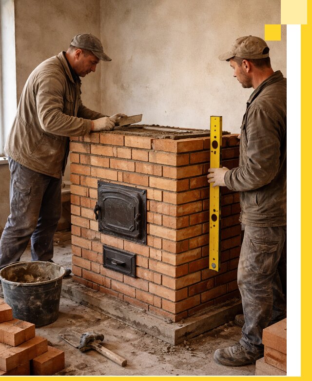 Отопительные печи под ключ в Борзе, установка и сборка