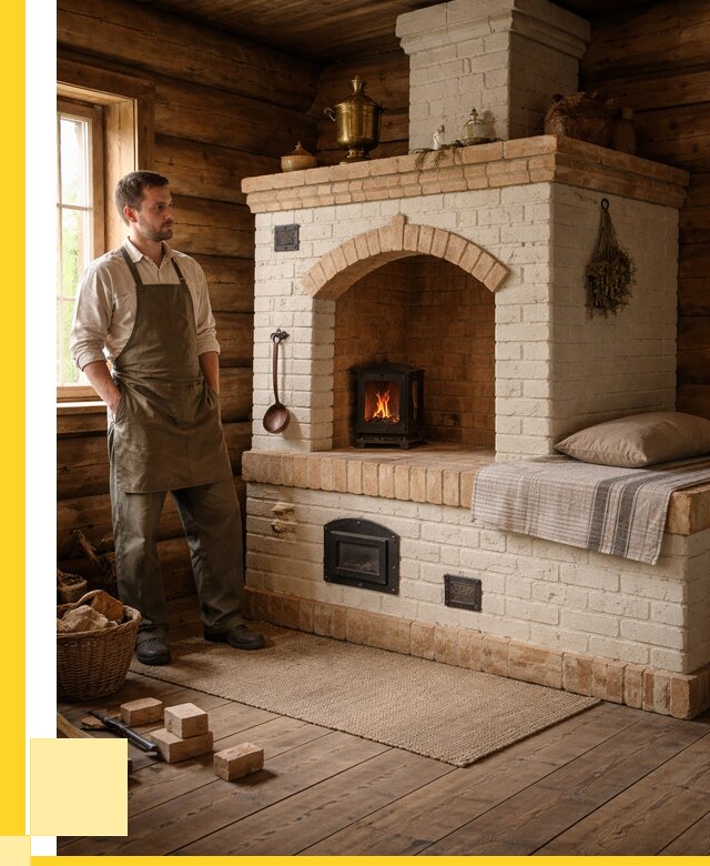 Русские печи с лежанкой под ключ в Борзе от 154515 р. ЭриданБря