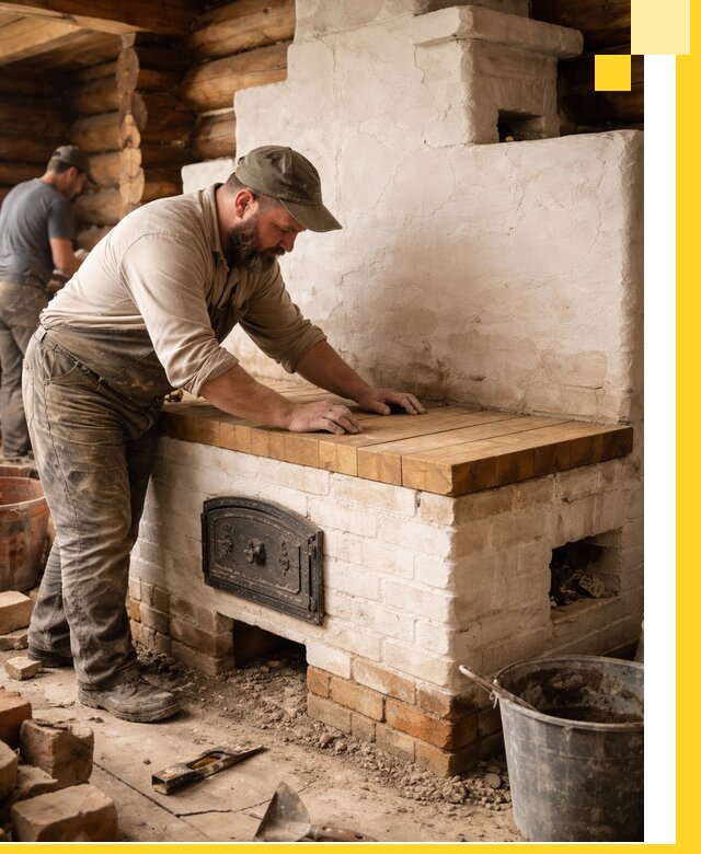 Проектирование и установка русской печи с лежанкой в Борзе