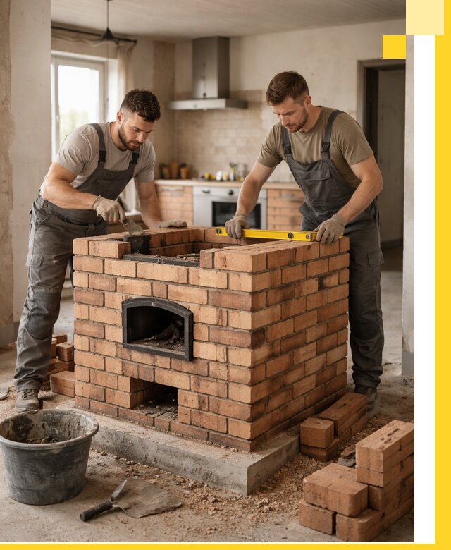 Установка и монтаж печей в частном доме в Борзе под ключ