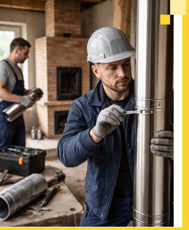 Профессиональный монтаж дымоходов для печей в Борзе