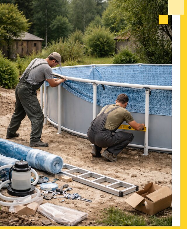 Установка и монтаж каркасных бассейнов в Борзе под ключ