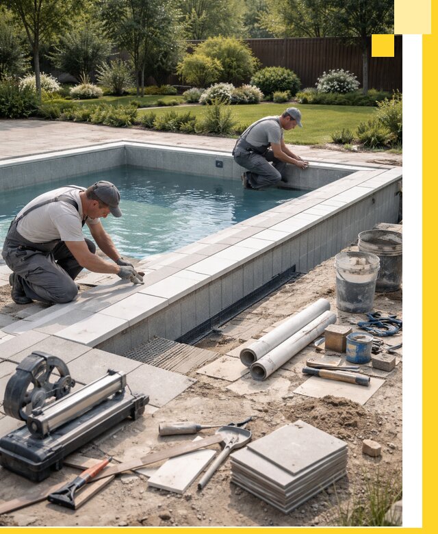 Строительство открытых бассейнов под ключ в Борзе профессионально