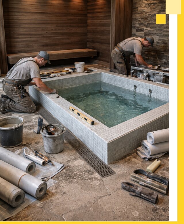 Установка и строительство бассейнов для сауны в Борзе