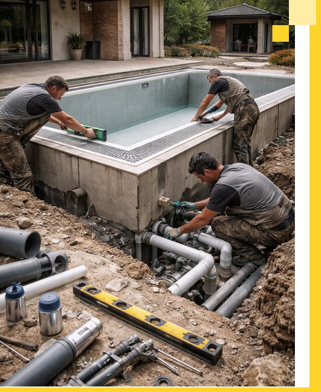 Строительство переливных бассейнов в Борзе под ключ