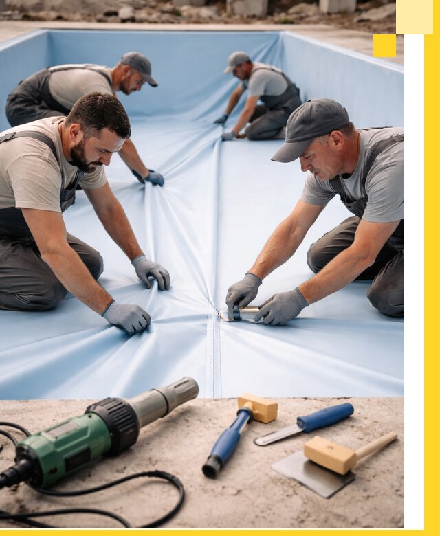 ПВХ пленка для бассейнов с монтажом и гарантией в Борзе