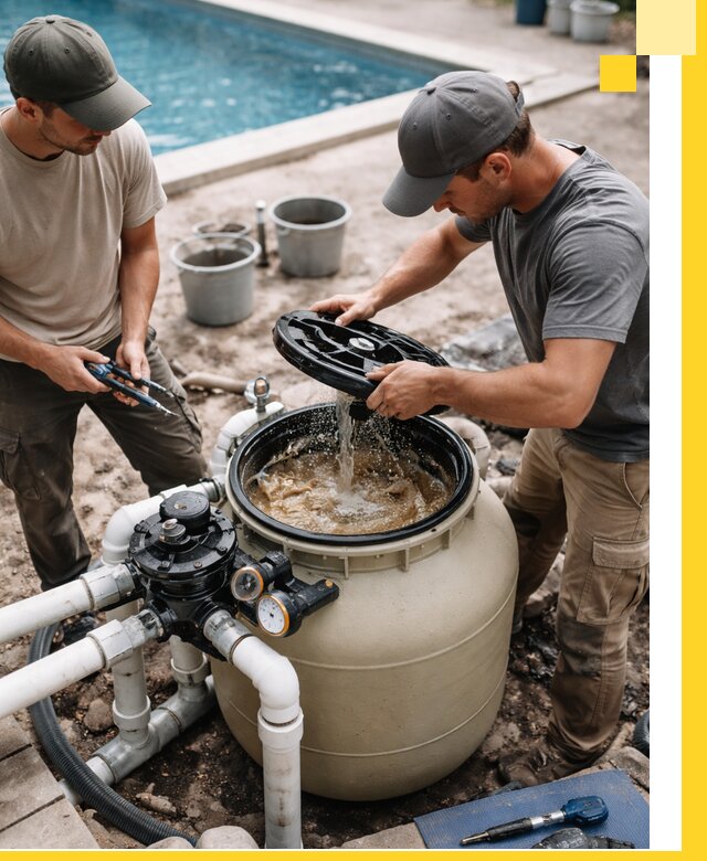 Установка и обслуживание песочных фильтров для бассейнов в Борзе