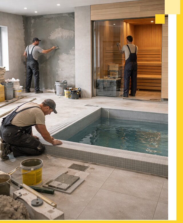 Проектирование и строительство сауны с бассейном в Борзе