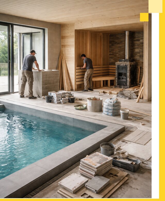 Проектирование и строительство бань с бассейном в Борзе