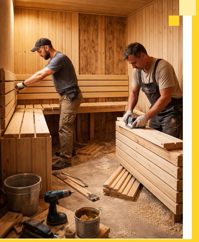 Профессиональный комплексный ремонт саун под ключ в Борзе