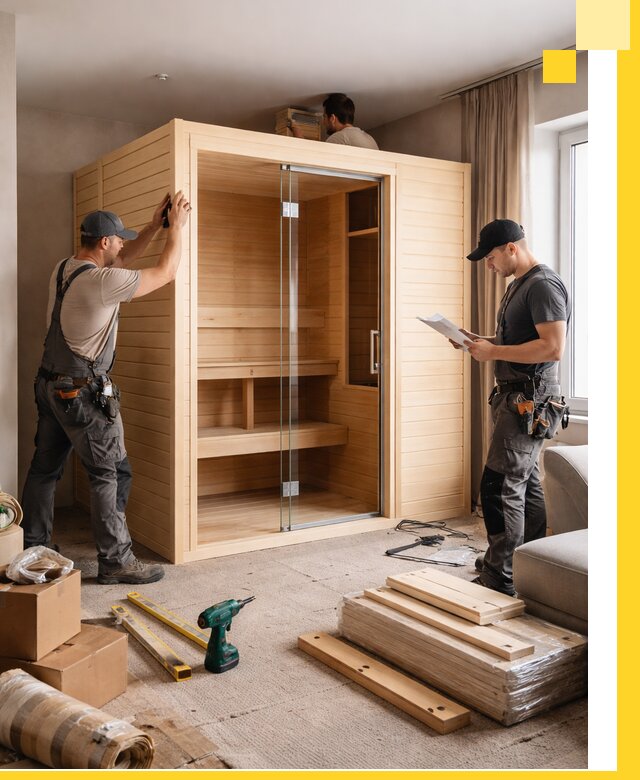 Установка и благоустройство саун в квартире в Борзе