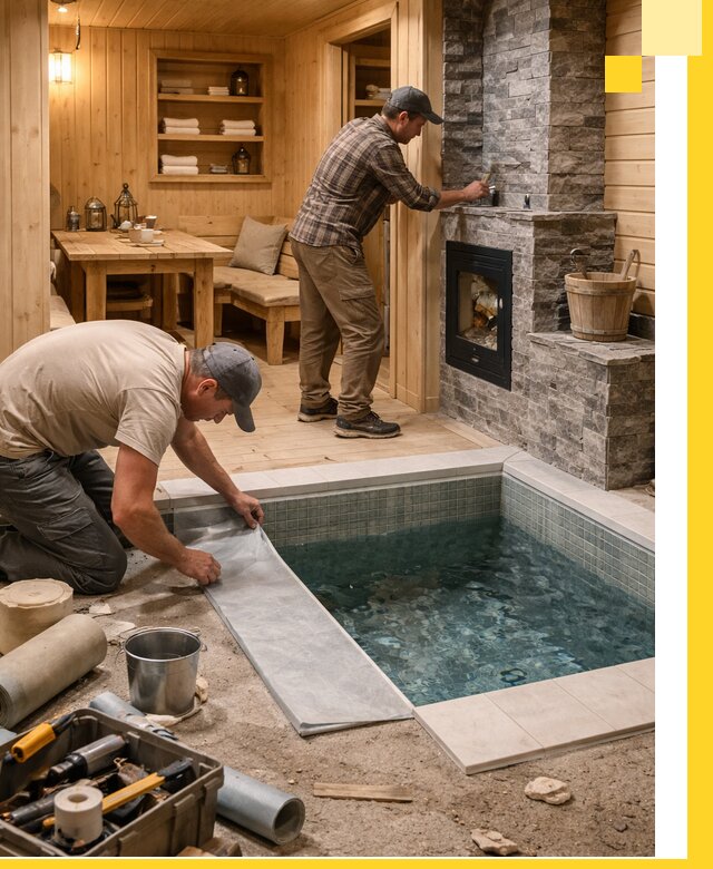 Строительство бань с комнатой отдыха под ключ в Борзе