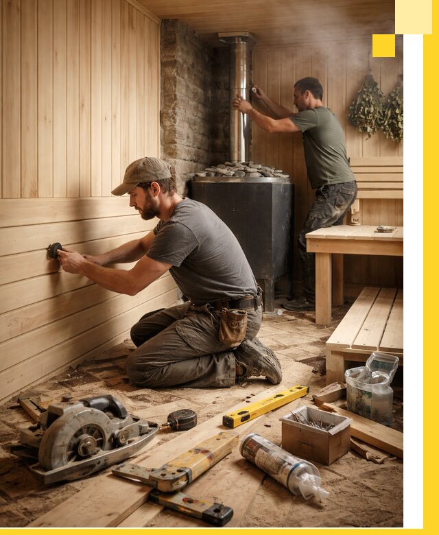 Полное строительство и оснащение парных под ключ в Борзе