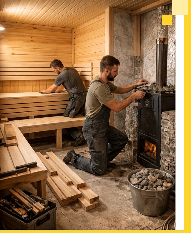 Дизайн и строительство интерьеров бань под ключ в Борзе