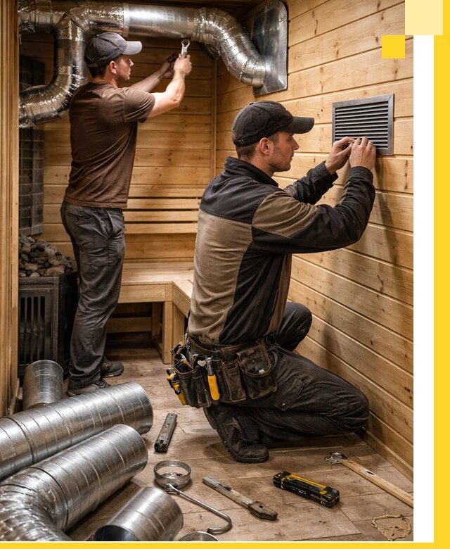 Проектирование и монтаж вентиляции бани в Борзе под ключ