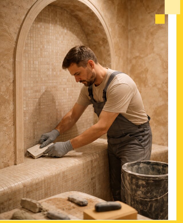 Профессиональная отделка хамамов с мозаикой под ключ в Борзе