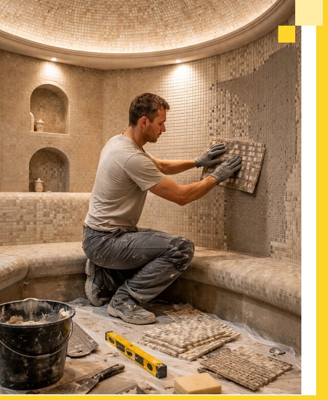 Устройство и монтаж домашнего хамама под ключ в Борзе