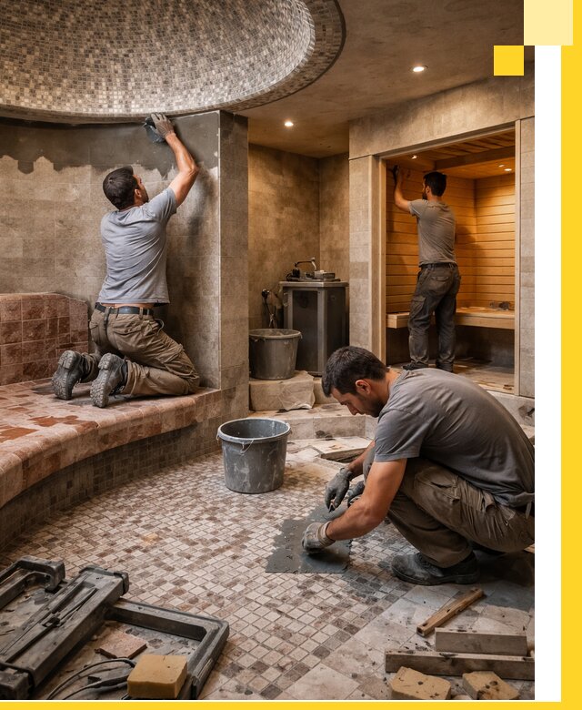 Проект и строительство хамама бани и сауны под ключ в Борзе