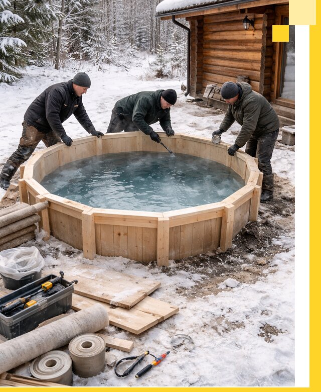 Изготовление и установка ледяных купелей под ключ в Борзе