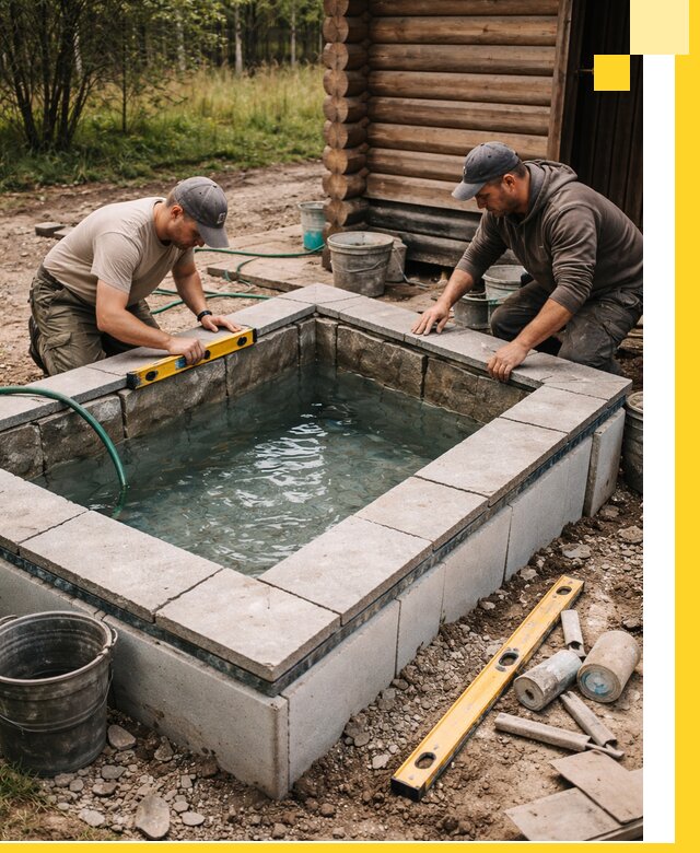 Изготовление и установка холодных купелей под ключ в Борзе